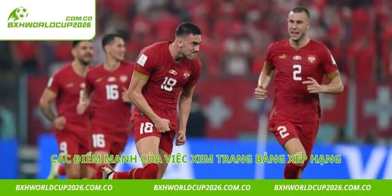 Các điểm mạnh của việc xem trang bảng xếp hạng