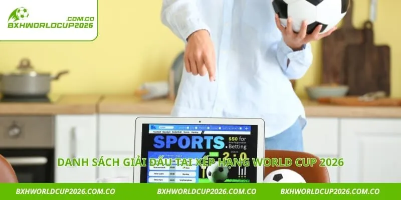 Danh sách giải đấu tại xếp hạng world cup 2026