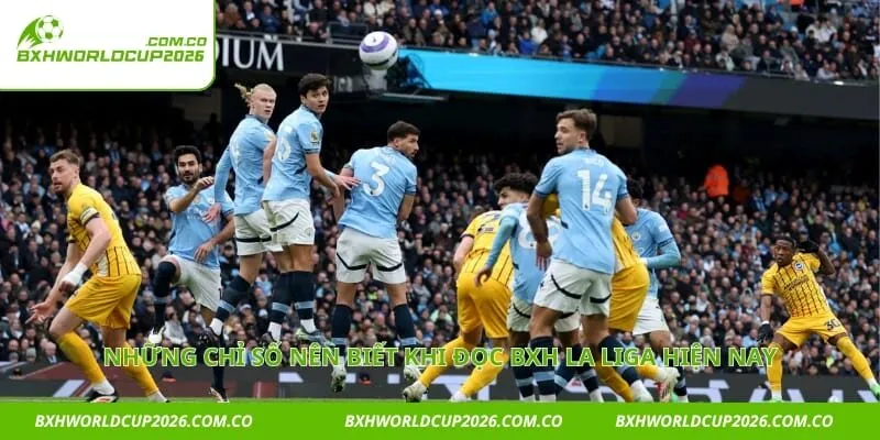 Những chỉ số nên biết khi đọc BXH la liga hiện nay